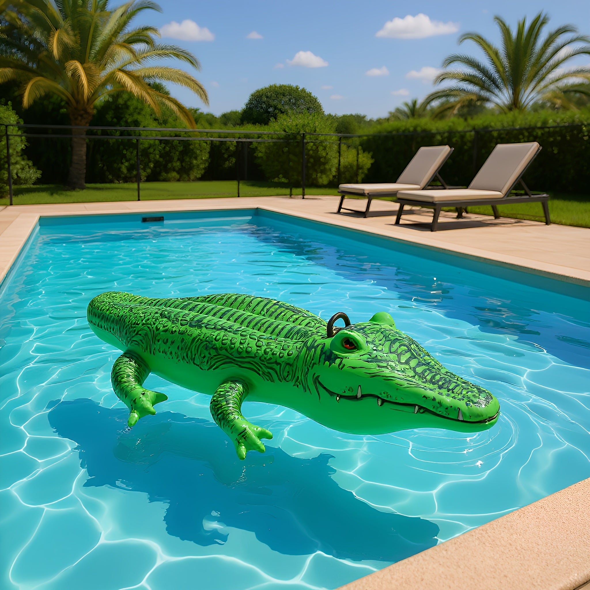 Giant Crocodile Inflatable Pool Float