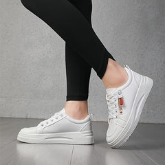 Women's Chunky Sneakers Flat Heighten Casual Lightweight Breathable Shoes