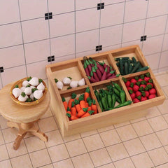 1:12 Scale Dollhouse Vegetable Models Kitchen Playset Assorted Colors