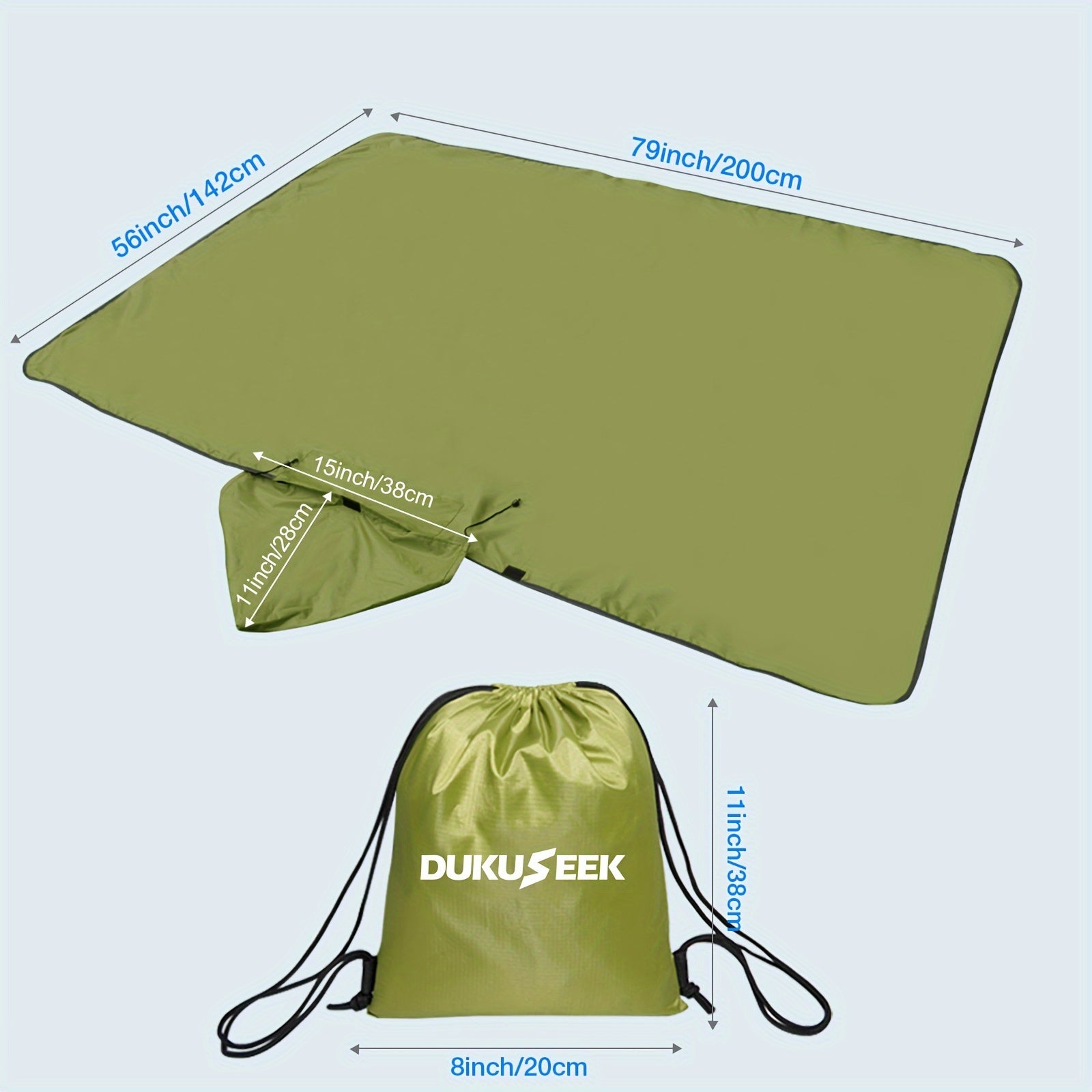 DUKUSEEK Hooded Stadium Blanket Waterproof Windproof Outdoor Fleece Blanket