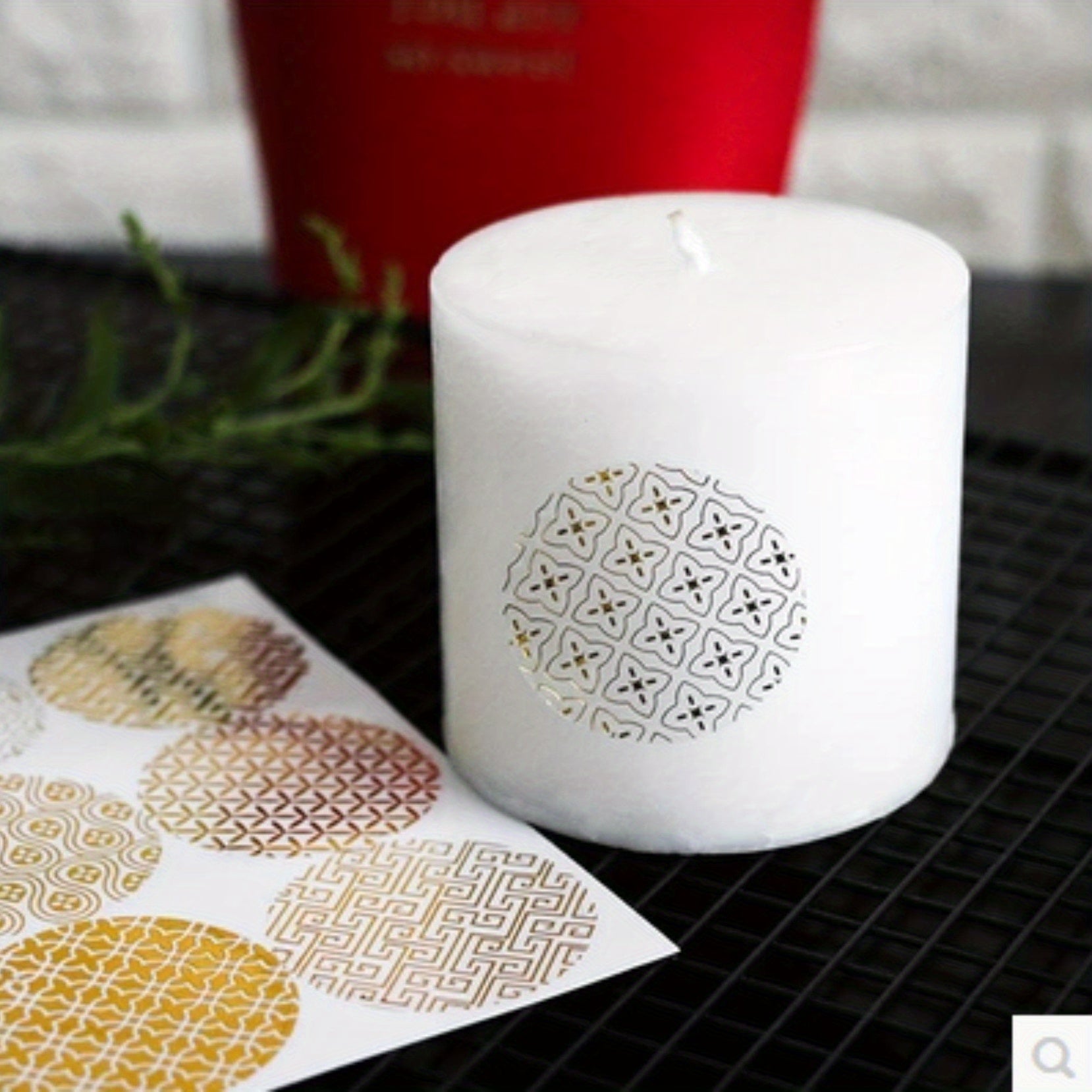 Golden Butterfly Bow Hot Stamping Round Transparent Stickers