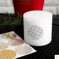Golden Butterfly Bow Hot Stamping Round Transparent Stickers