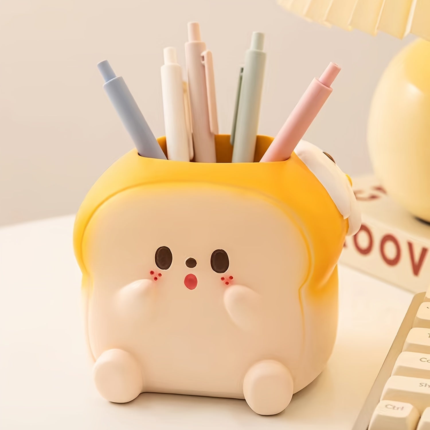 Bread Toast Pencil Holder Cosmetic Storage