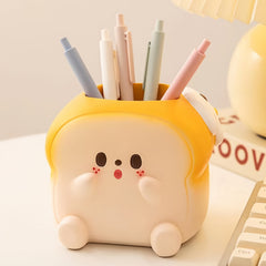 Bread Toast Pencil Holder Cosmetic Storage