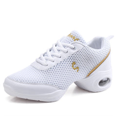 Arch Support Non Slip Dance Shoes Flying Woven Air Cushion