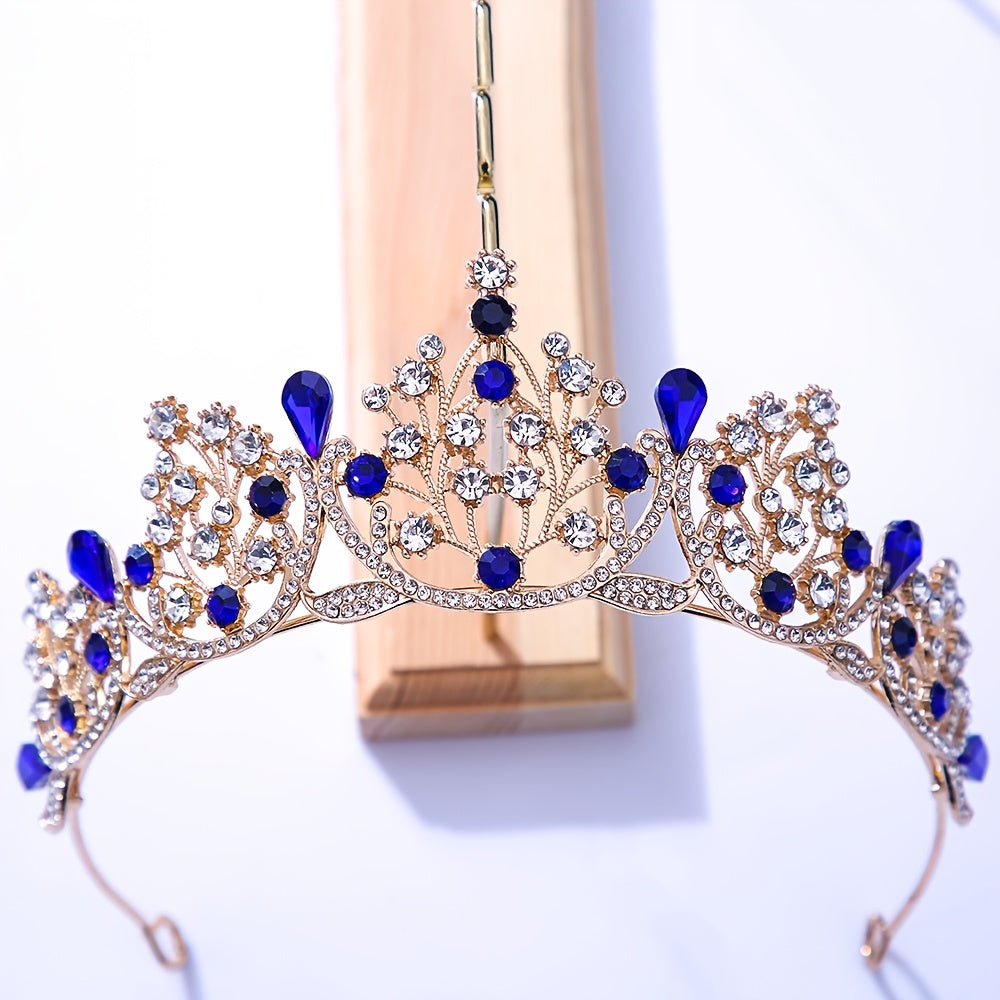 Baroque Crowns Wedding Tiaras Queen Crown Rhinestone Bridal Accessories