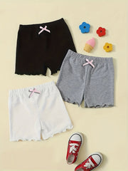 3pcs Girls Casual Shorts Sports Dance Safety Undershorts For Skirt