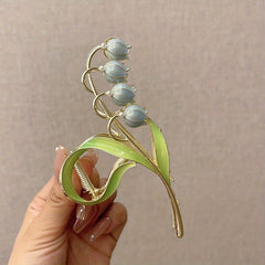 Vintage Flower Hair Clip with Daffodils & Four Flowers Fairy Hair Claw