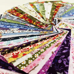 60pcs Cotton Fabric Bundles For Quilting Sewing DIY, 10x10cm Squares