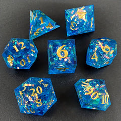 Resin Colored Stripes Dice Multifaceted Game Dice