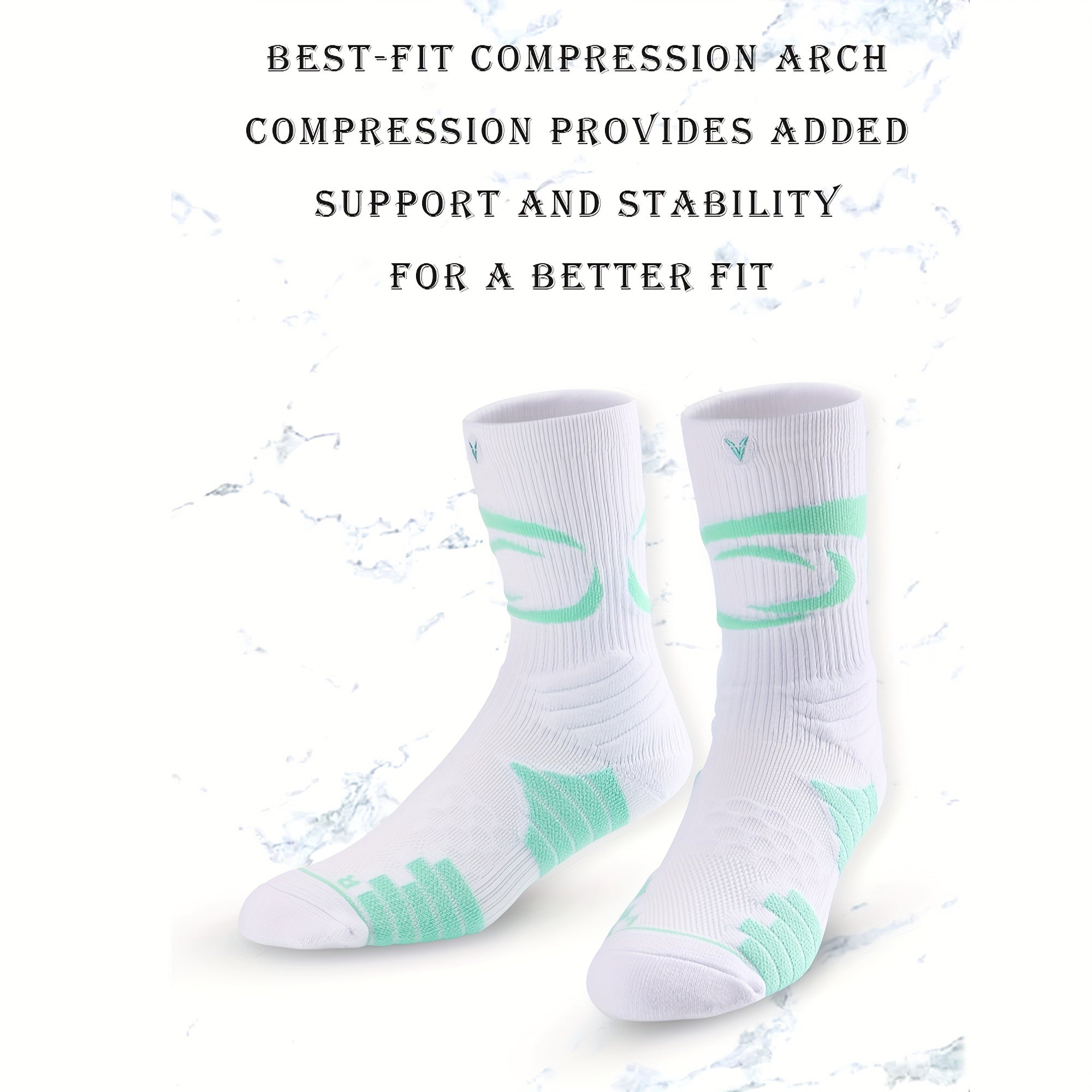 Breathable Mid calf Basketball Socks For Outdoor Running