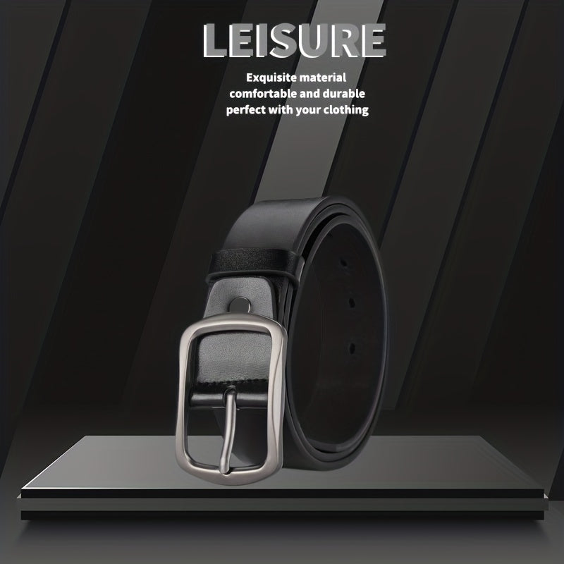 Men's PU Leather Belt Pin Buckle Casual Jeans Pants Belt