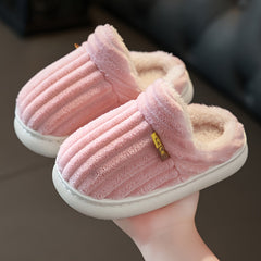 Cozy Fleece House Shoes For Girls - Slip On Indoor Walking Shoes