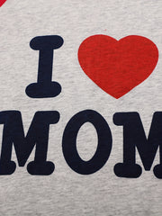 Boys Mom Pajamas Set Short Sleeves Cozy Casual Kids Clothes