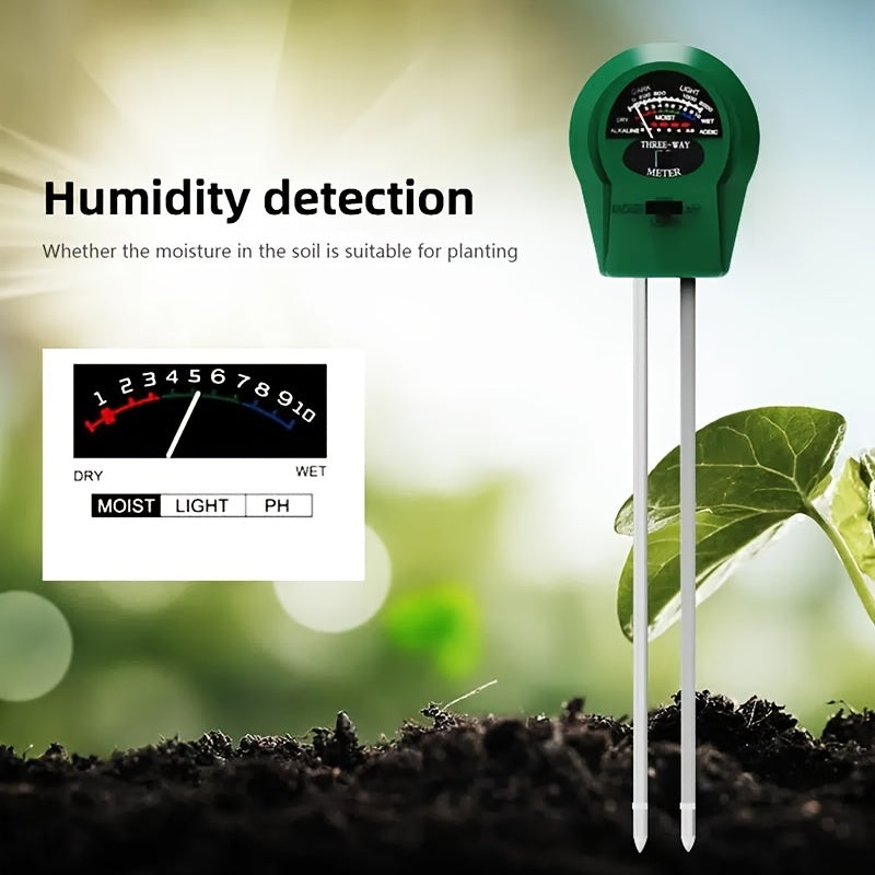 3-in-1 Soil PH Meter for Gardens, Plants, Ponds
