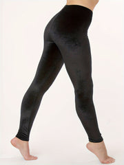 Solid Velvet High Rise Leggings