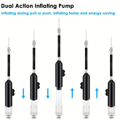 Dual Action Ball Pump for Sports Balls Bikes & Balloons
