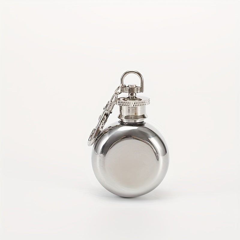 Mini 1oz Stainless Steel Water Bottle Keychain Portable Wine Jug Pendant