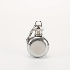 Mini 1oz Stainless Steel Water Bottle Keychain Portable Wine Jug Pendant