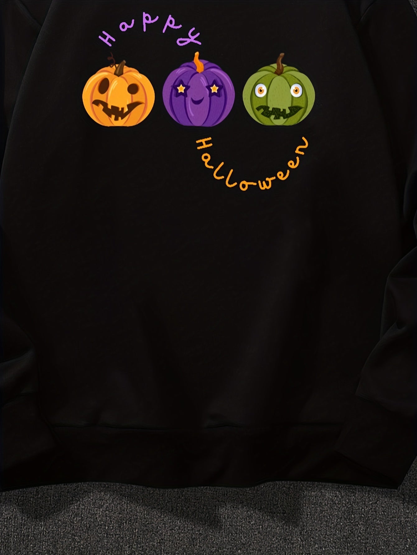 Girls' Pumpkin Graphic Long Sleeve Sweatshirt Hoodie