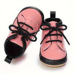 Baby Boys Lace Up Walking Shoes Lightweight High Top Sneakers