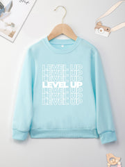 Kid's LEVEL UP Sweatshirt Long Sleeve Top Boy's Clothes