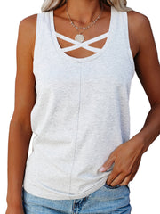 Loose Fit Crew Neck Tank Top