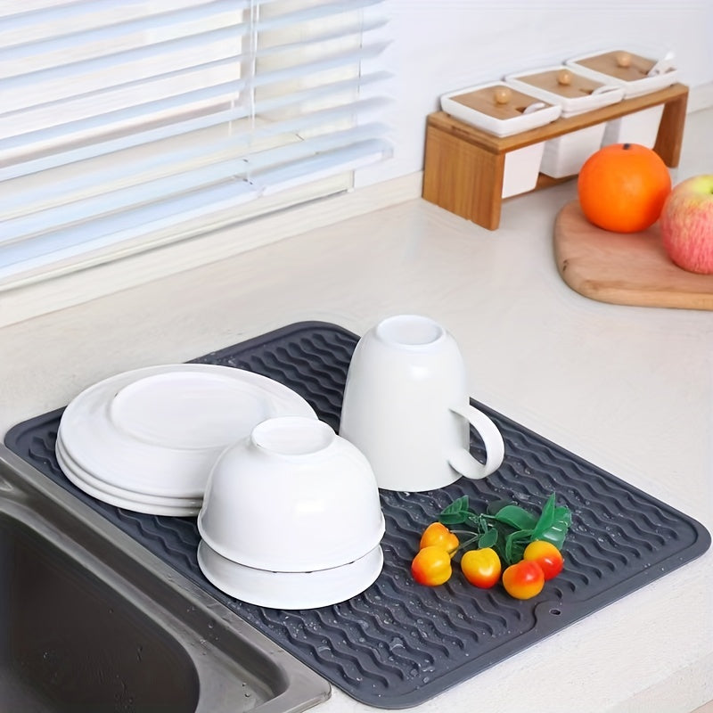 Silicone Dish Drying Mat Anti-slip Coaster Heat-resistant Square Placemat