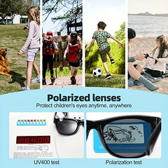 Kids Polarized Sunglasses Flexible TPEE Rubber Frame For Children Age 3-10
