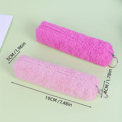 Plush Pencil Pouch - Portable Pen Bag for School Supplies