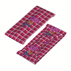 Checkered Headband Pink & Plaid Breathable Comfortable Fit Sports & Casual Wear