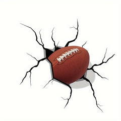 3D Rugby Wall Sticker Self-Adhesive Vinyl Crack Mural Art Decorative Sticker