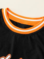 Boys Basketball Print Vest Top & Shorts Set