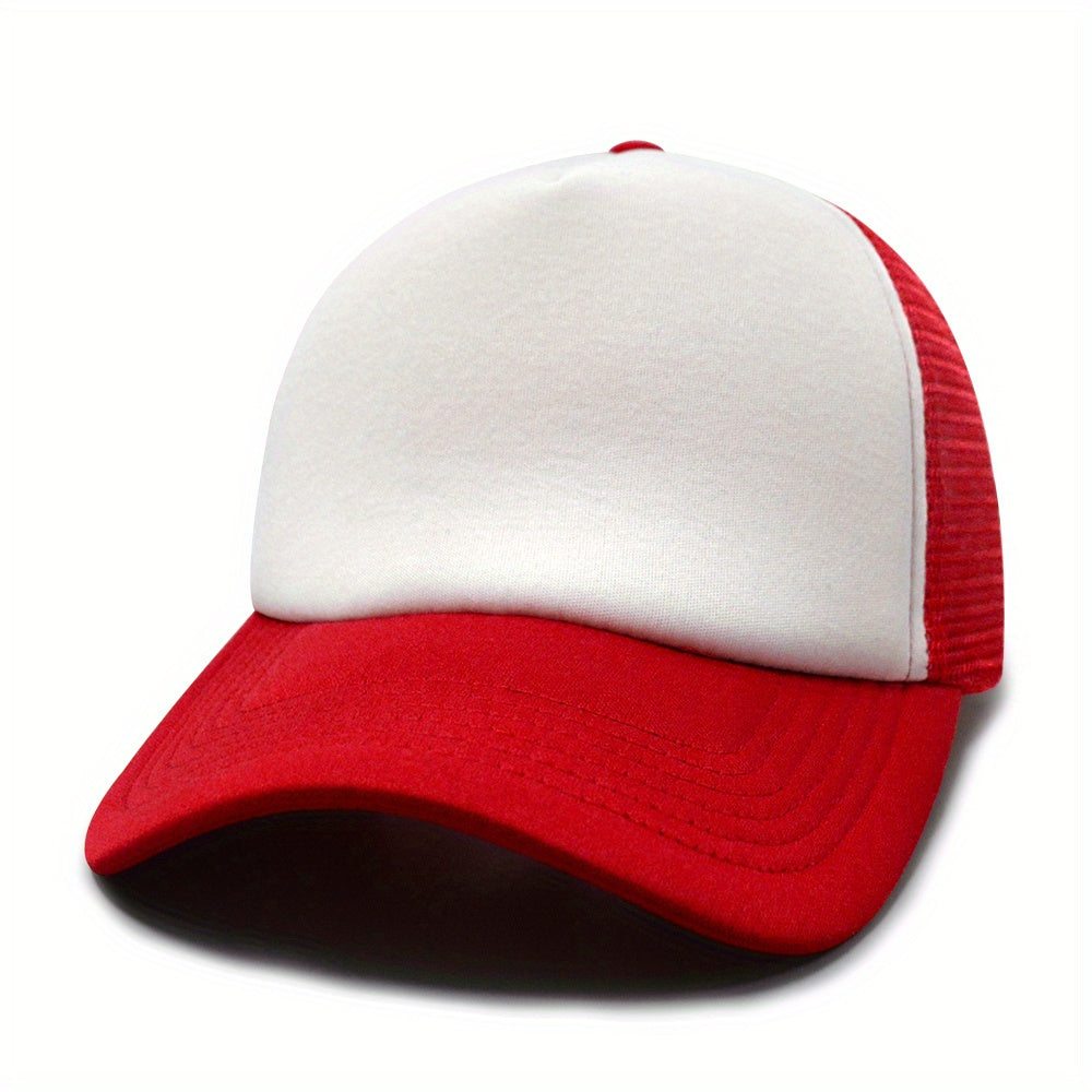 Mesh Truck Driver Hat Sun Hat with Adjustable Plastic Buckle