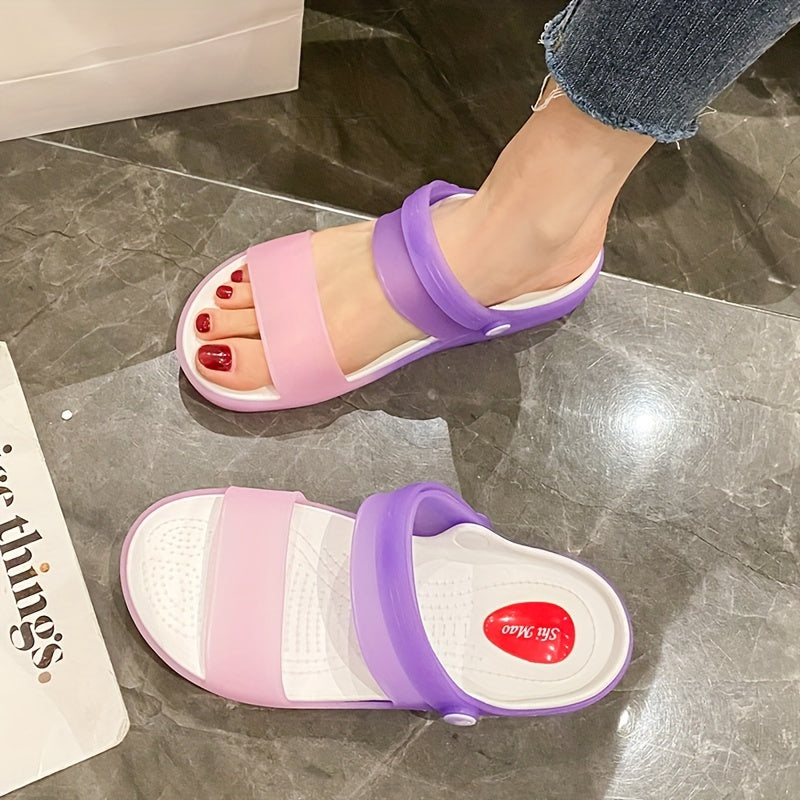 Women's Ombre Summer Slippers Waterproof Beach Sandals