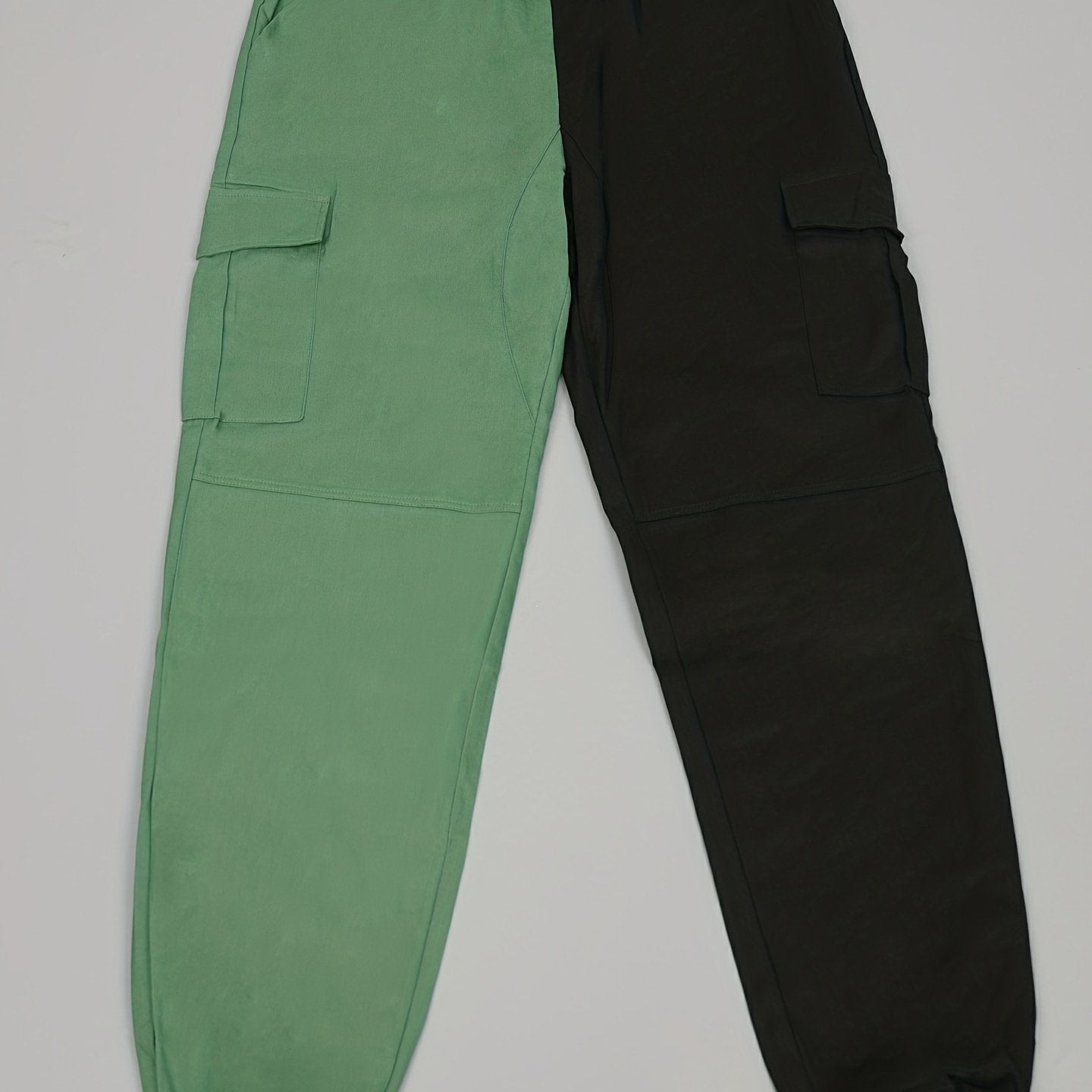 Men's Cargo Pants Stylish Block Drawstring Jogger Pants