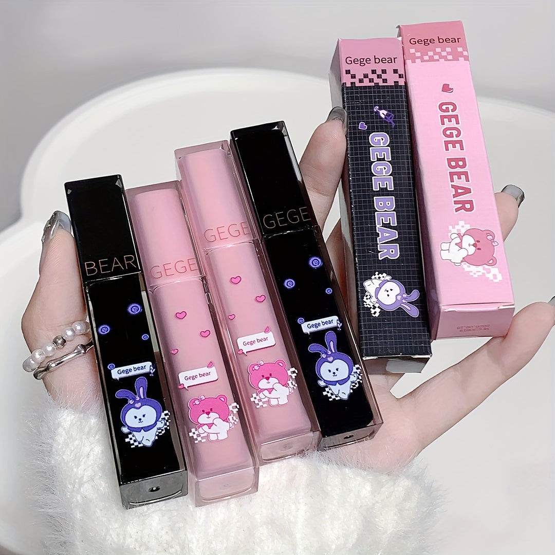 Bear Mirror Lip Glaze Film Waterproof Lip Gloss