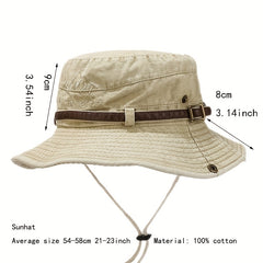 Wide Brim Sun Hat Men Women Beach Fishing Outdoor Summer Boonie Hat