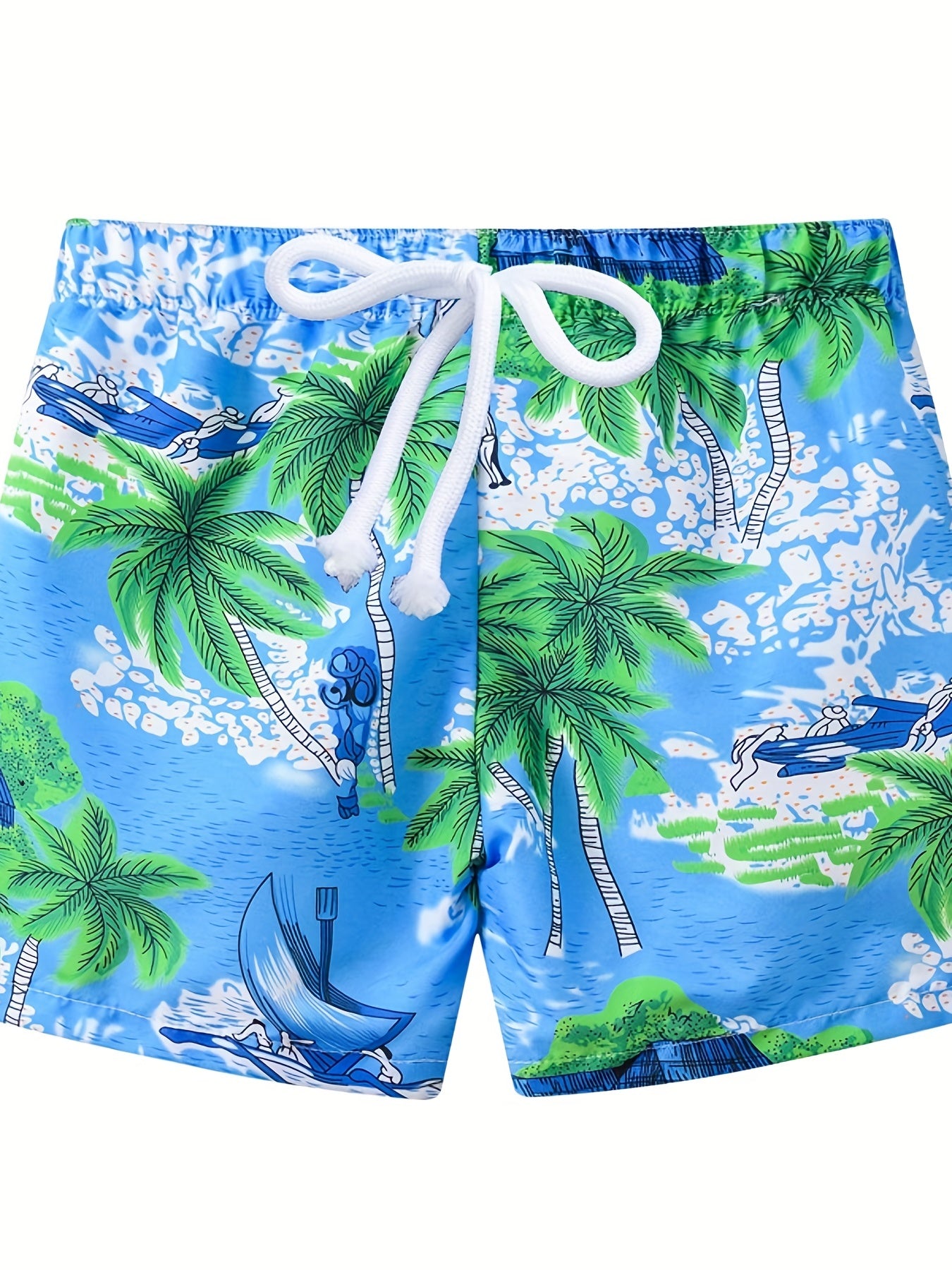 Toddler Boys Coconut Forest Graphic Swim Trunks