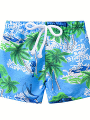 Toddler Boys Coconut Forest Graphic Swim Trunks