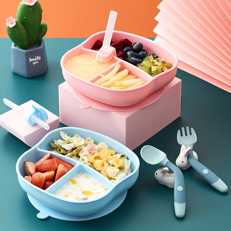 Children's Silicone Dinner Plate with Suction Cup