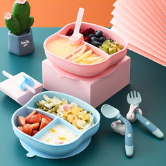 Children's Silicone Dinner Plate with Suction Cup