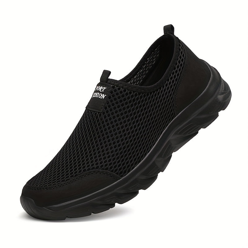 Men's Mesh Slip-on Sneakers Lightweight Breathable Athletic Shoes