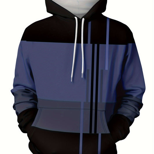 Graphic Hoodie With Kangaroo Pocket Loose Hooded Pullover