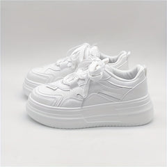 Women's Platform Skate Shoes Round Toe Low Top Trainers