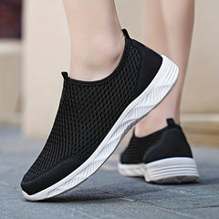 Men's Mesh Hollow Out Sneakers Slip On Walking Shoes