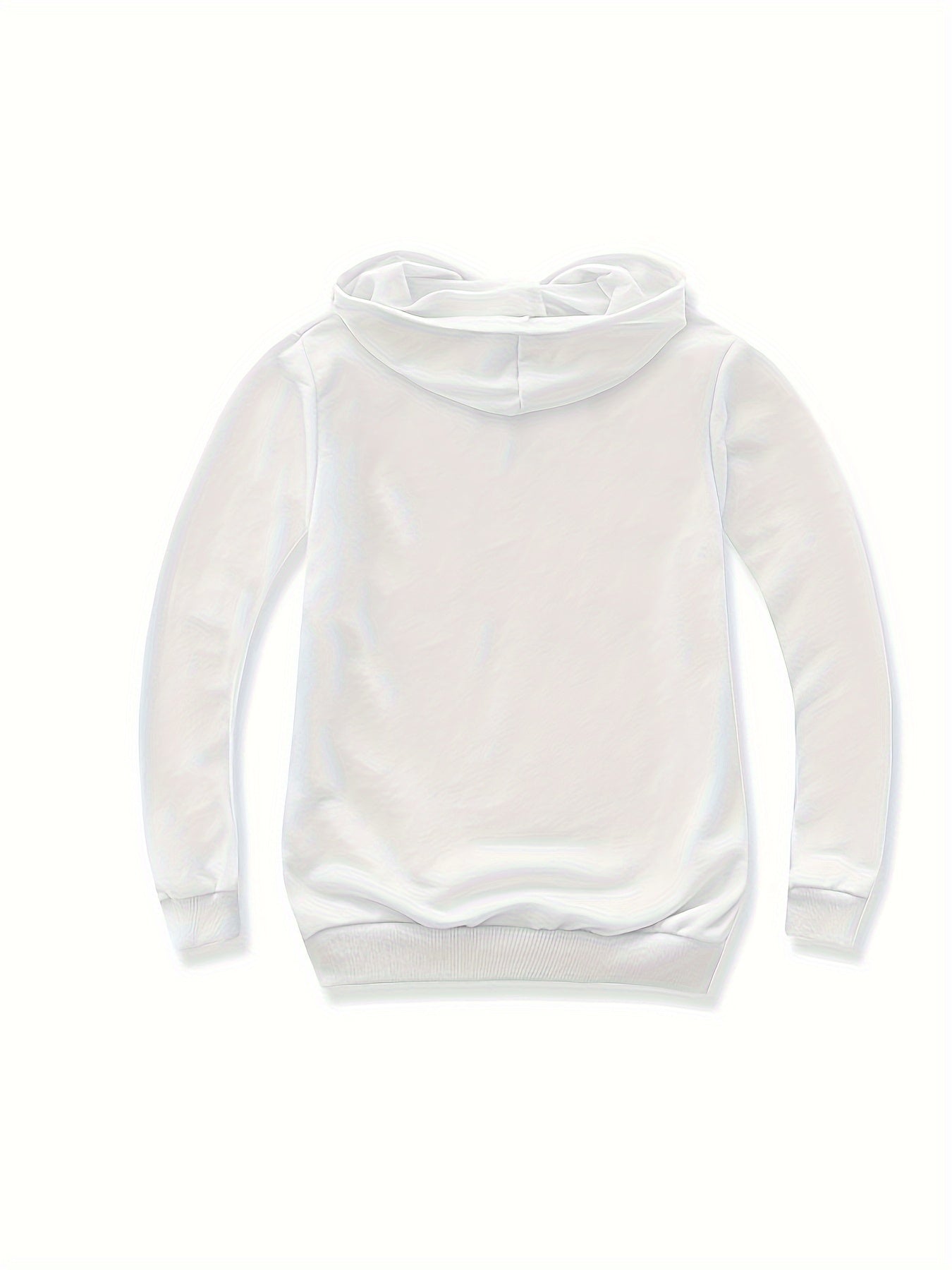 Moon Print Girls Cotton Hooded Sweatshirt for Autumn Winter