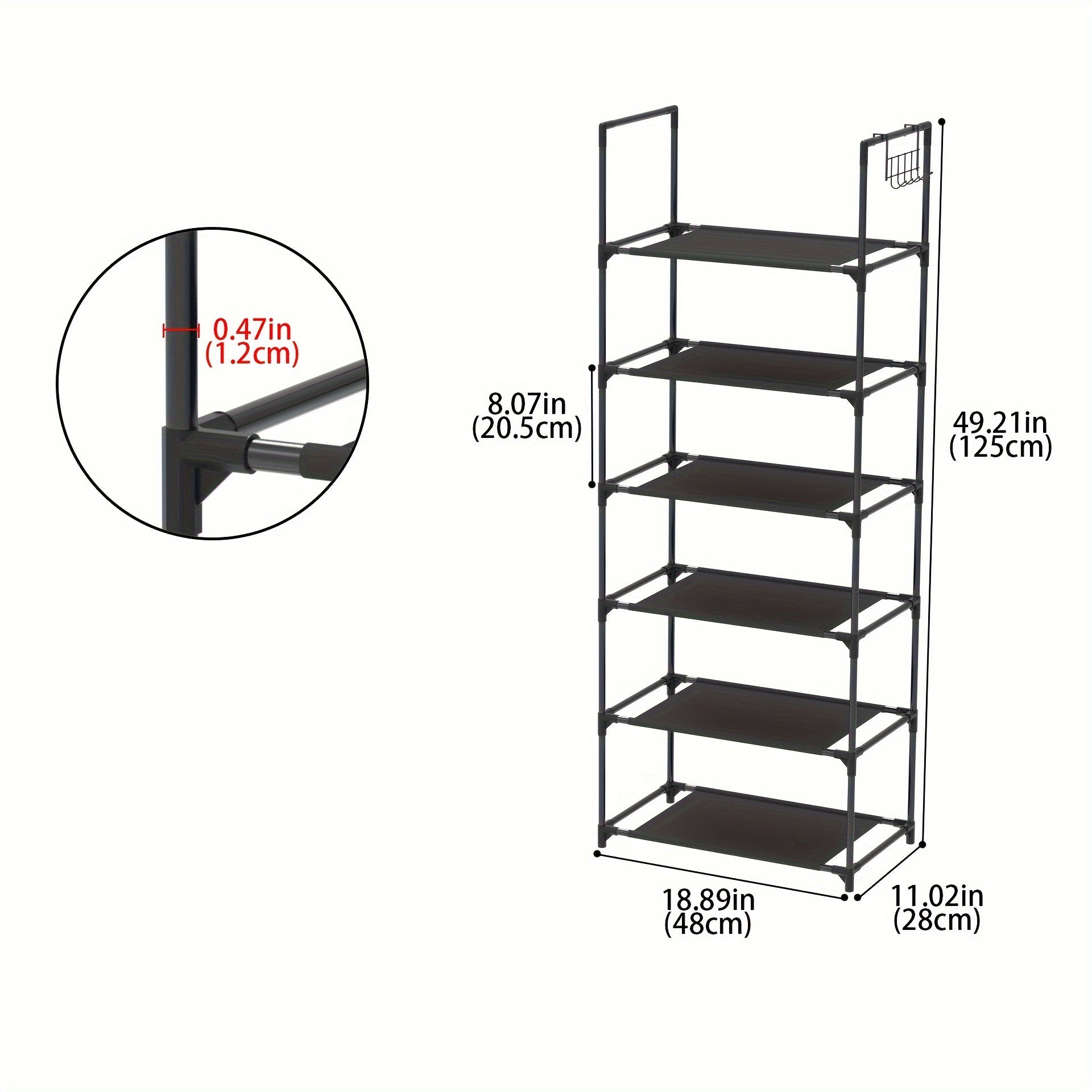 1pc Shoe Rack Standing Shoe Storage for Bedroom Hallway Office Home