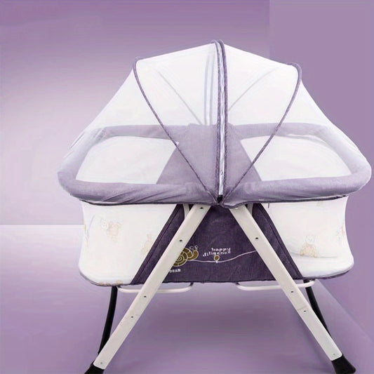 Portable Multifunctional Crib with Wheels for Newborns