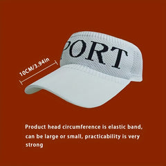 Knitted Sport Visor Hats Solid Elastic Casual Sun Hat UV Protection Travel Beach